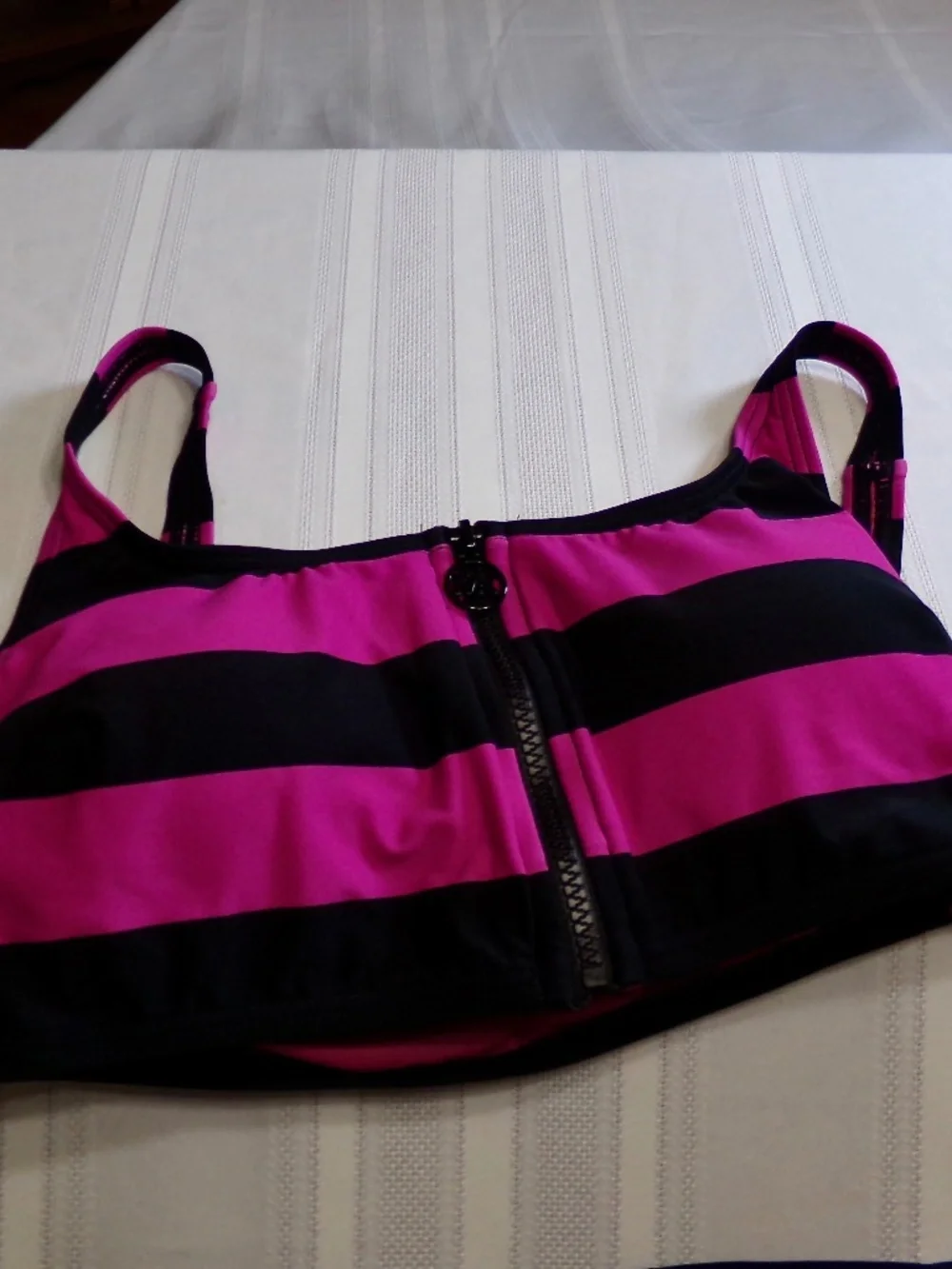 NWT Michael Michael Kors 660 Cerise Sport, Stripped 2PC Bikini Size XS
